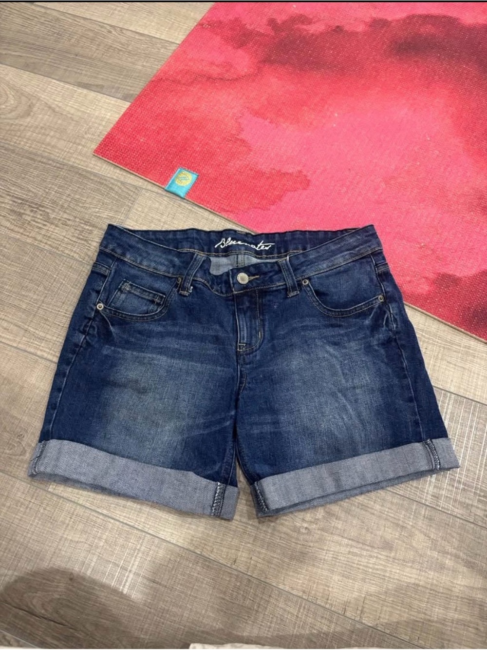 Bluenotes Dark Blue Cuffed Denim Shorts